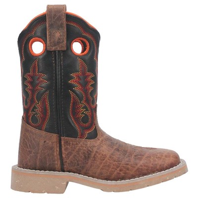 

Ботинки Dan Post Rye Square Toe Cowboy Youth Boys Brown Casual Boots DPC2910, Коричневый, Dan Post Boots Rye Square Toe Cowboy Youth