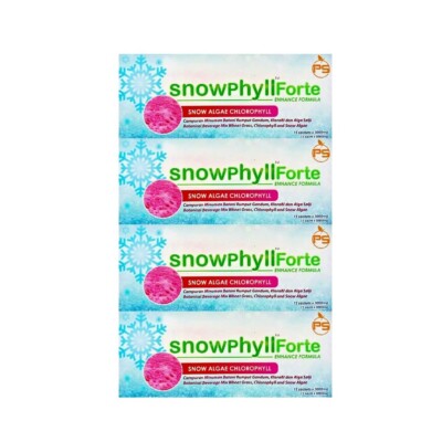 4 Packs Phytoscience Snowphyll Forte Snow Detox Mulberry Chlorophyll Weight Loss