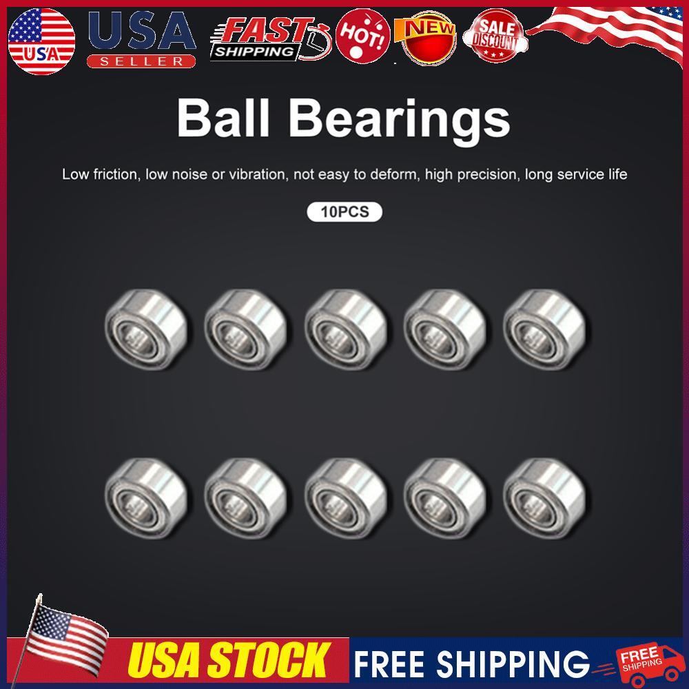 10pcs Ball Bearings 3x10x4mm 623zz Miniature Bearings Deep Groove for Skateboard