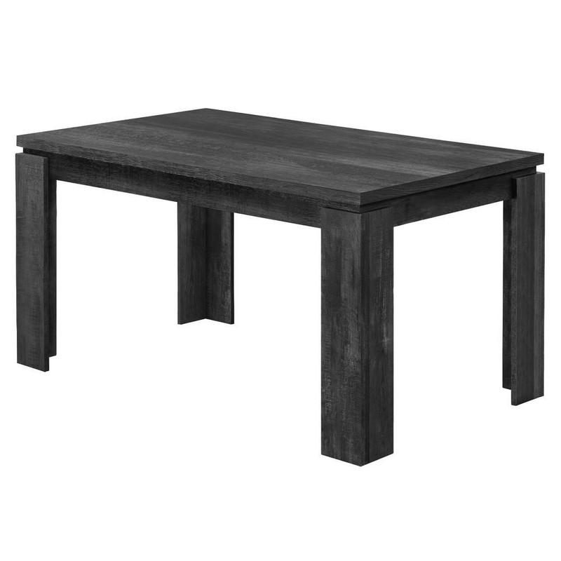 DINING TABLE - 36"X 60" / BLACK RECLAIMED WOOD-LOOK