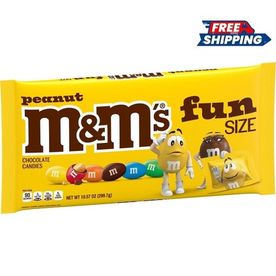M&M's Peanut Halloween Fun Size Chocolate Candy - 10.57 oz Bag