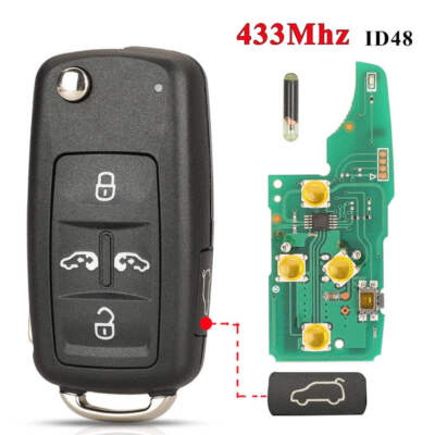 jingyuqin 7N0837202K /F/AE Remote key 315/434Mhz For VW Sharan Multivan Caravell