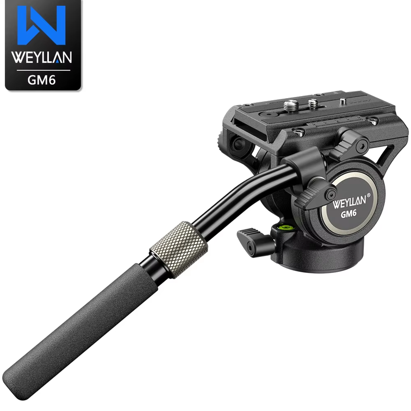 GM6 Professional Fluid Head Video Tripod Head 360° Panorama Fluid Hydraulic Head
