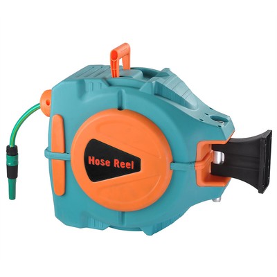 65ft Auto Rewind Hose Reel Garden Watering Garage Sprayer Wa