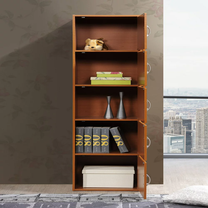 5 Door Storage Cabinet Shelf Organizer Bookcase Pantry Cupbo