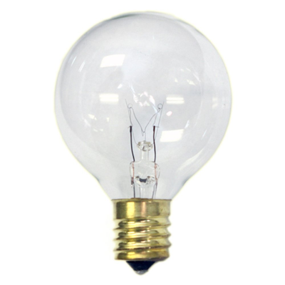 Replacement Globe Light Bulb G50 7W 130V E17 Base Clear 25 Pack