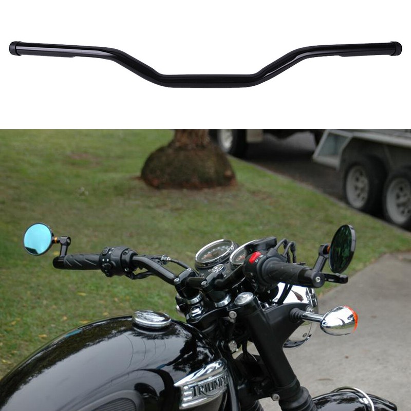 Black 1 25mm Motorcycle Drag Bar Handlebars Bars For Harley Dirt Bike Universal
