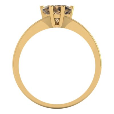 Pre-owned Pucci 1.50 Ct Heart Split Shank Statement Classic Lab Created Gem Ring 14k Yellow Gold