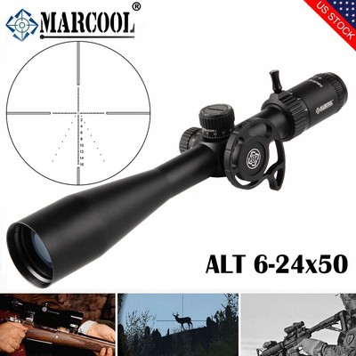 Marcool ALT 6-24X50 FFP Hunting Riflescopes Zero Lock Long Range Optics Sight US
