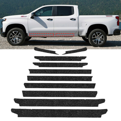 For Chevy Silverado 2019-2023 Crew Cab 10pc Door Sill Step Protector Threshold