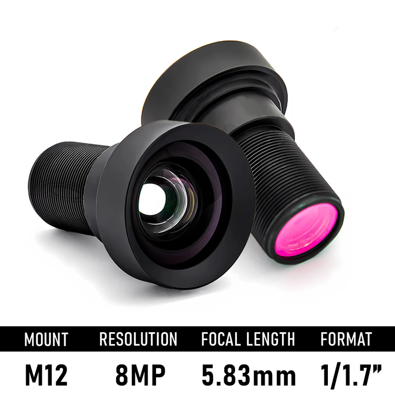 8MP HD CCTV Security Camera Lens 5.83mm No Distortion Aperture F1.6 Format 1/1.7
