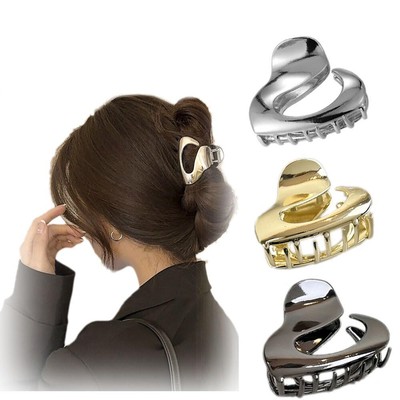3 Pcs Metal Hair Claw Clips Three Colors Of Hair Clips Strong Hold Non-Slip H...