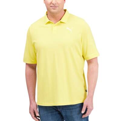 

Puma Essentials Pique Polo Shirt Mens Yellow Casual 586258-40, Желтый, Puma Essentials Pique Polo Shirt