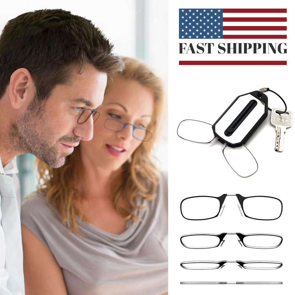 Ultra Thin Reading Glasses Nose Clip Optics Presbyopic +1.0 +1.5 +2.0 +2.5 +3.0