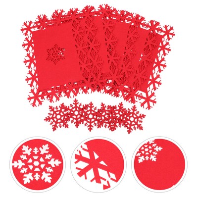  12 Pcs Christmas Placemats Table Decor Stickers Centerpieces Decoration