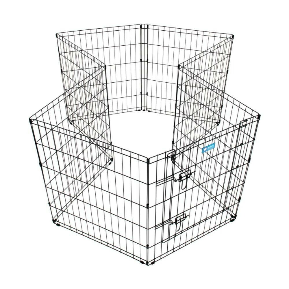 Dog Fence Outdoor Pet Exercise Pen Playpen Crate Cage 3 Panel Gate Foldable