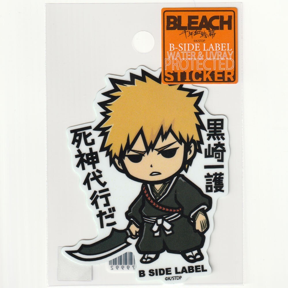 BLEACH x B-Side Label Sticker Ichigo Kurosaki Waterproof