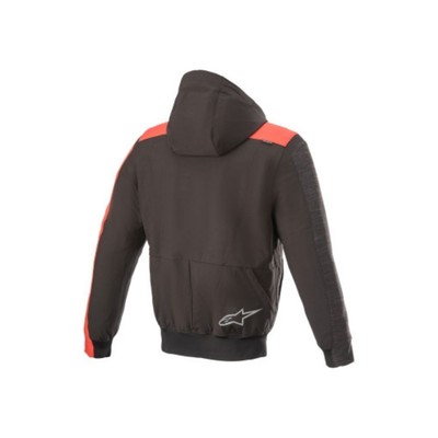 Pre-owned Alpinestars Rhod Mens Street Motorcycle Riding Softshell Hoodies In Black/bright Red