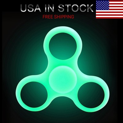 Tri Fidget Glowing Hand Spinner Ceramic Ball EDC Desk Focus Toy For Kids/Adults