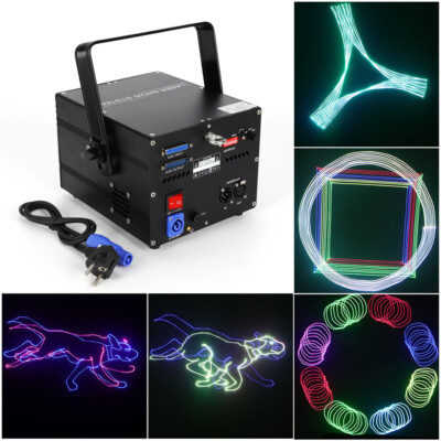 3D 30W RGB Animation Laser Projector Light DMX ILDA DJ party Club Stage Lighting