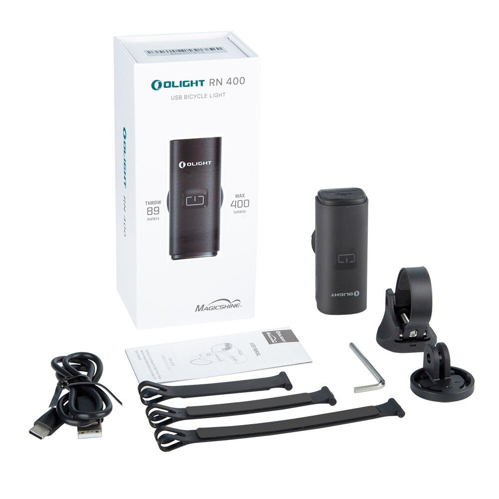 Olight Seemee 30 Tail Light + Bike Headlight RN400 USB Rechargeable Waterproof