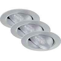Briloner 7278-034 LED Einbauleuchten Set 3x5W Silber Kunststoff IP23 230V