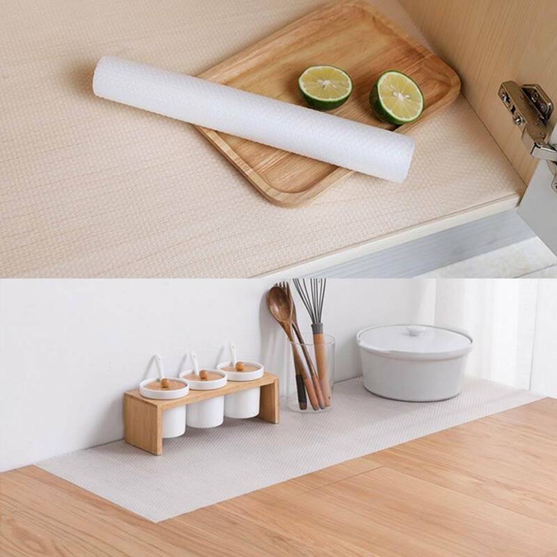 Clear Anti Slip Waterproof Drawer Liners Kitchen Cupboard Table