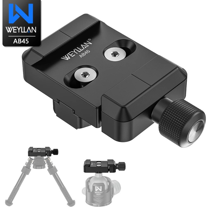 Arca Rail Tripod Mount Adapter Base 3.15" M-LOK Rail Aluminum AB45/MK80 For Arca