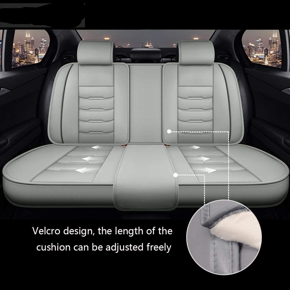 For Toyota Camry Car Seat Covers 5-Seats Front & Rear Protector Leather Full Set