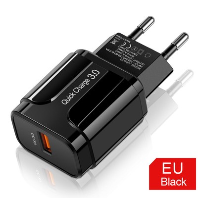 Quick charge 3.0 USB 3A Mobile Phone Charger adapter for I phone & Samsung,xiomi