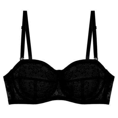 Non-slip Strapless Bra Bride Ladies Bras Lace Sexy Lingerie Underwire Brassiere