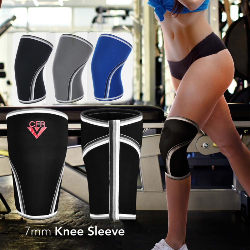 7mm Neoprene Knee Sleeve Support Compression Weightlifting Powerlifting Squats A