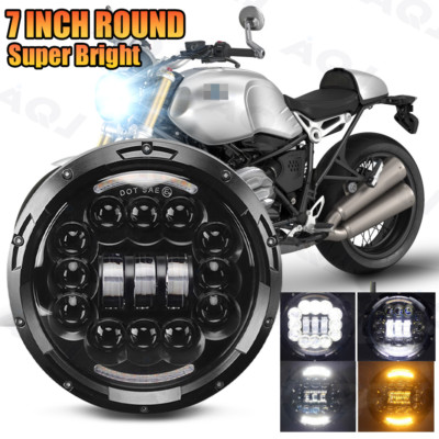For R Nine T R1150RS R1200R R100 Motorcycle 7'' LED Headlight DRL Hi/Lo O Ring