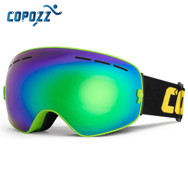 Brand Ski Goggles Double Layers UV400 Anti-Fog Big Ski Glasses Skiing Mask Snowb