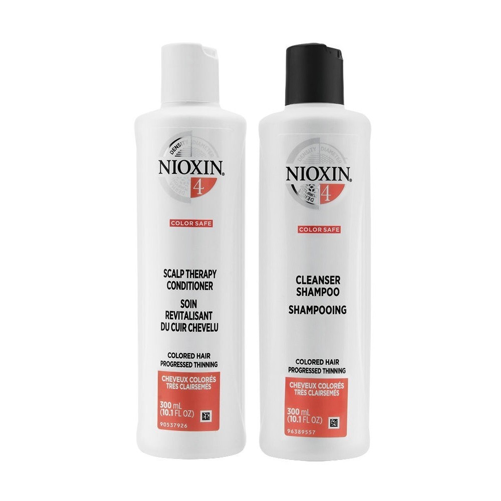 Nioxin System 4 Cleanser Shampoo & Scalp Therapy Conditioner 10.1 oz Duo Scuffed