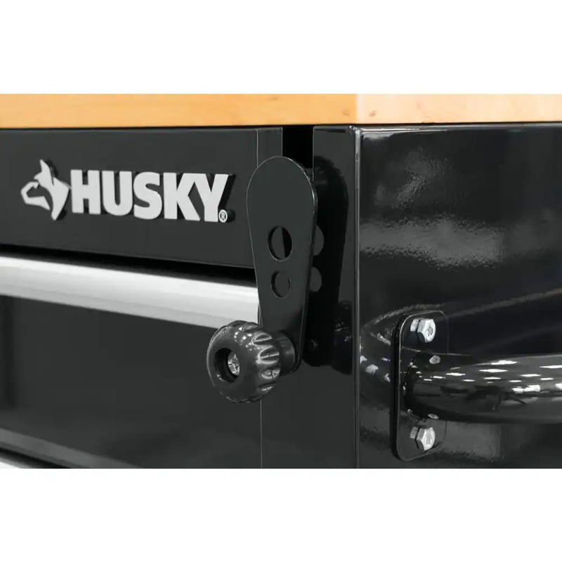 72 In. X 24.1 In. D 20-Drawer Mobile Workbench with Adjustable Height Solid Wood