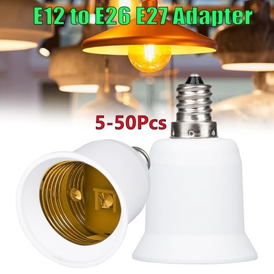 E12 to E27 / E26 Adapter E12 Chandelier Socket to E27 / E26 Medium Socket Conver