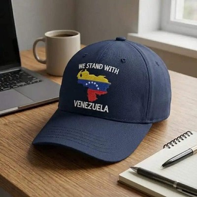 We Stand With Venezuela Embroidered Hat, Anti Trump Hat, Democrat Hat, Venezuela