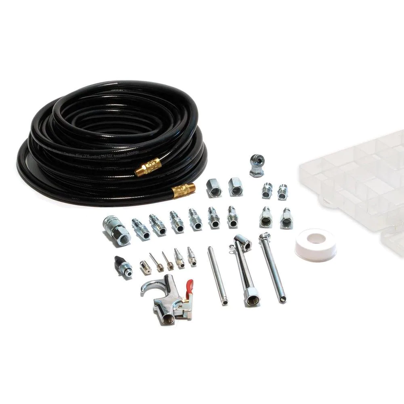 Hose Kit Heavy Duty 1/4 Npt Quick Connect Chuck Needle Tape