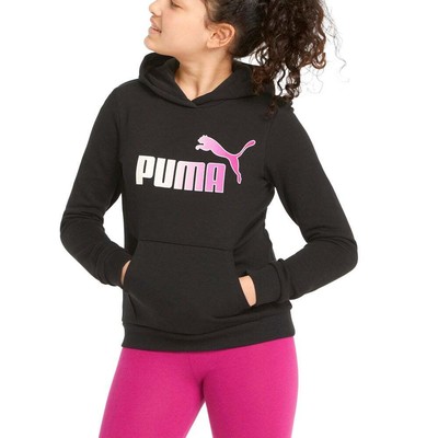 

Черная повседневная верхняя одежда Puma Ess+ Bleach Logo Tr G Girls 846958-01, Черный