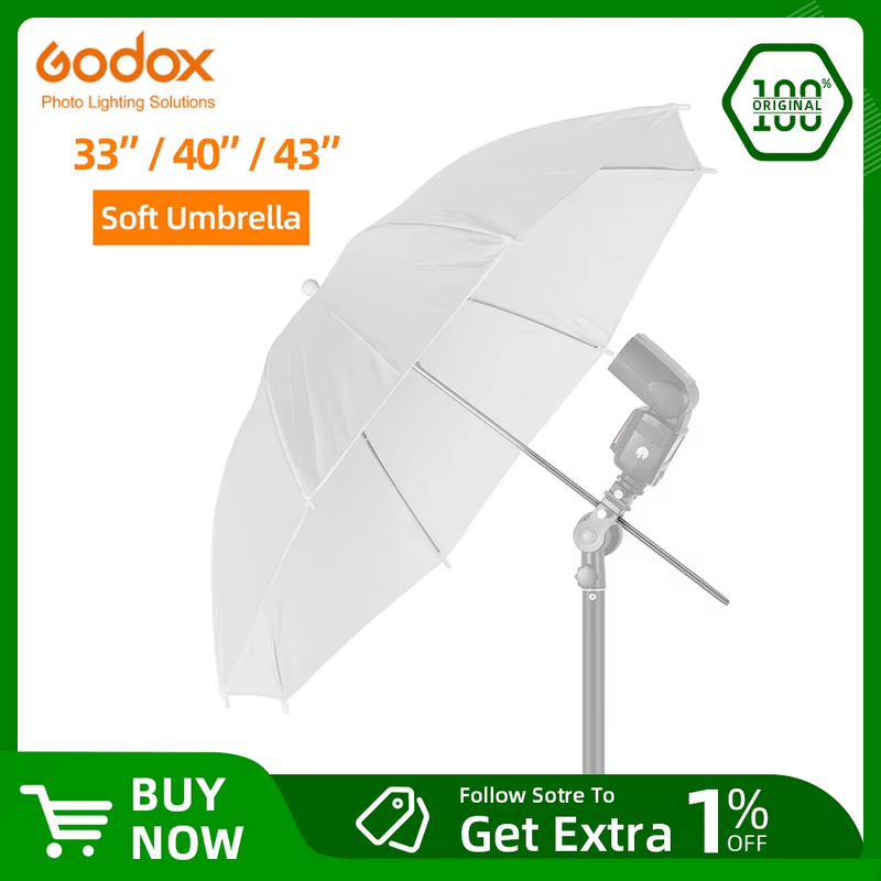 Professional 33" 84cm 40" 102cm 43" 108cm White Translucent Soft Umbrella for Ph