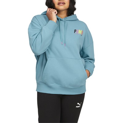 Спортивная одежда Puma с капюшоном и графическим принтом Плюс женский размер 2X Повседневная верхняя одежда 53601761