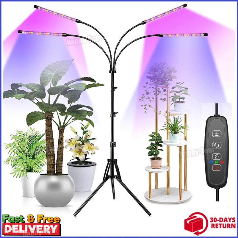 With Stand For Indoor Plants Full Spectrum Plant Grow Lamp 4 Head