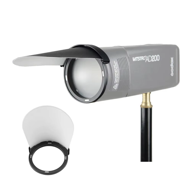 AK-R1 Barn Door, Snoot, Color Filter, Reflector, Honeycomb, Diffuser Ball Kits f