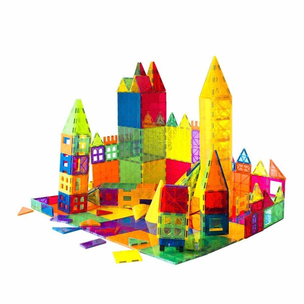 Magnet Tiles Mag-Genius Building Toy Set w/ NEW Cylinder Shaped Pcs 143 pc total 634746669667 | eBay