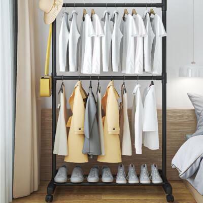 Space-Saving 2-Tier Clothes Rail Shoe Storage Open Wardrobe for Bedroom Closet
