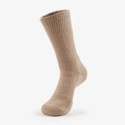 Thorlos Unisex WX Walking Moderate Cushion Crew Sock - Khaki NWT