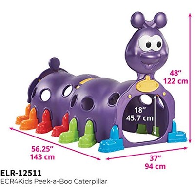 Indoor/Outdoor Peek-A-Boo Caterpillar Climbing Play Structure For Kids