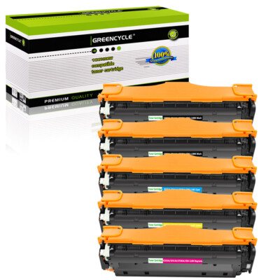 5PK Toner Fit for HP CE410A 305A LaserJet Pro 300 Color M351a MFP M375NW Printer