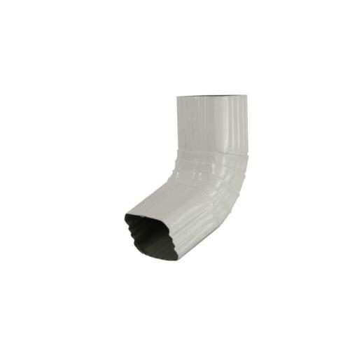 2"x3" Corrugated A Style Aluminum Gutter Downspout Elbow With 75º Bend - White